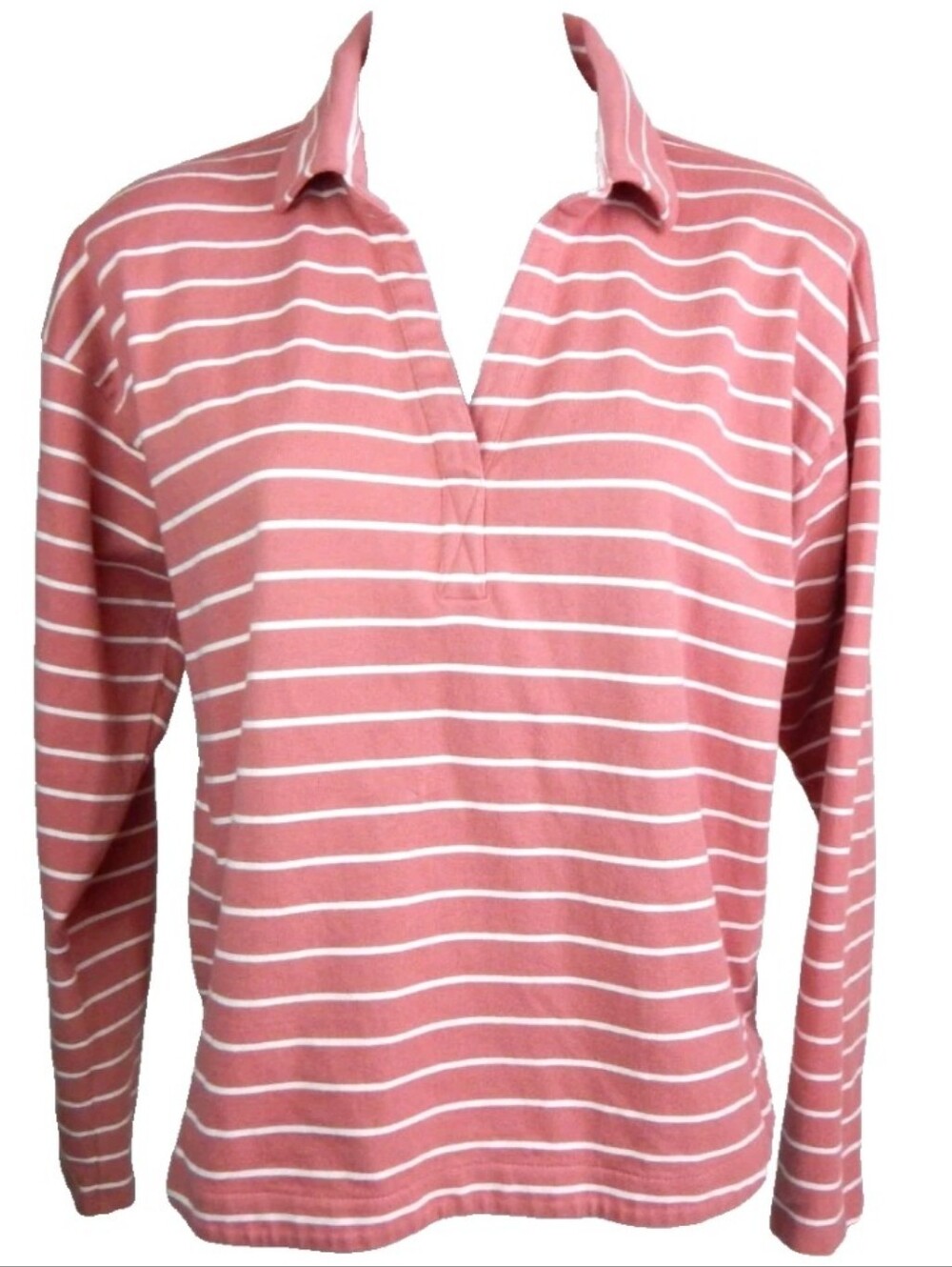 Garnet Hill Vintage Knit Polo Rugby Shirt - Picture 2 of 4